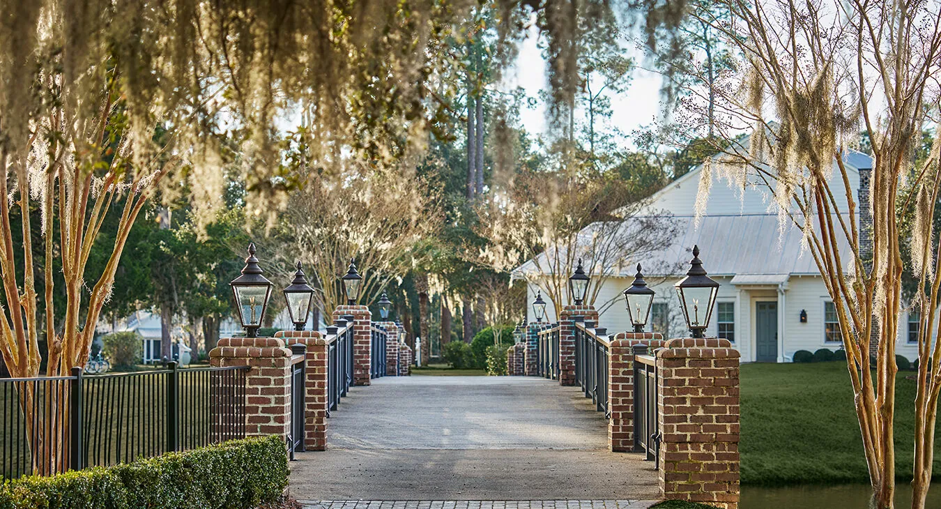 A scenic bridge on the property of Montage Palmetto Bluff in the South Carolina Lowcountry.