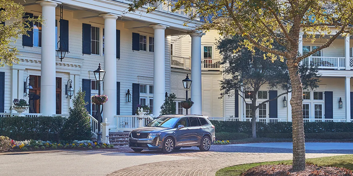 Cadillac outside of Montage Palmetto Bluff