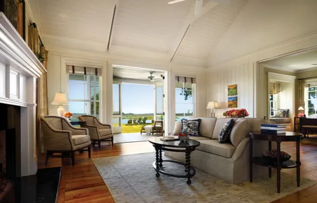 Living Room at a Guest Suite at Montage Palmetto Bluff