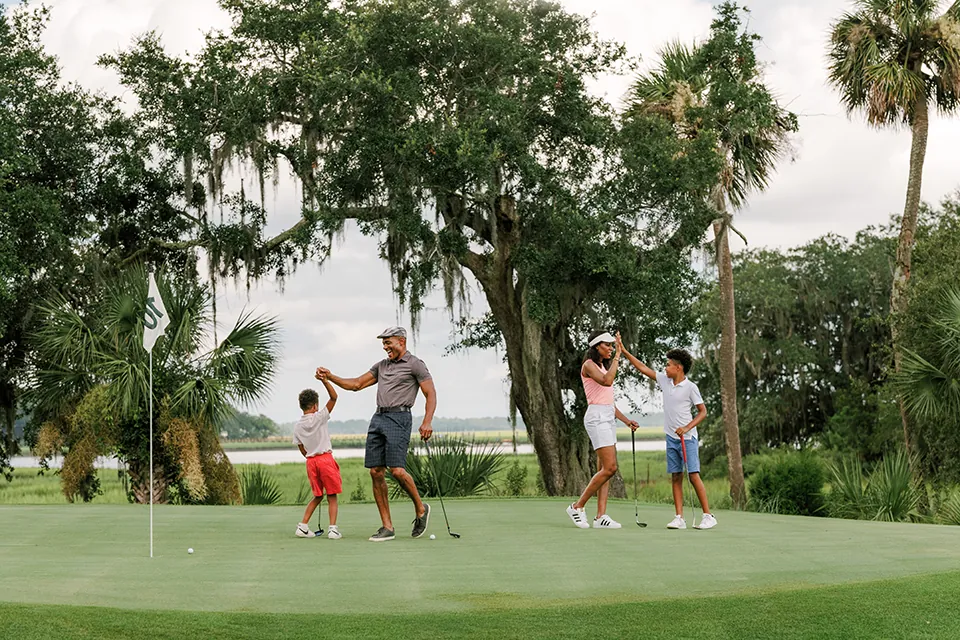 Family at May River Golf Course