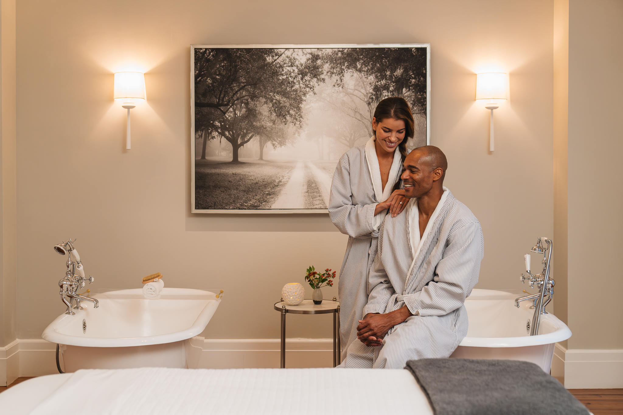 Couple at Spa Montage