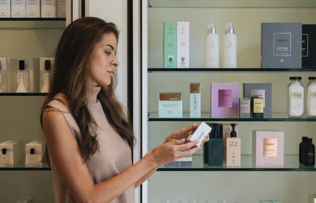 Woman shopping in Spa Boutique