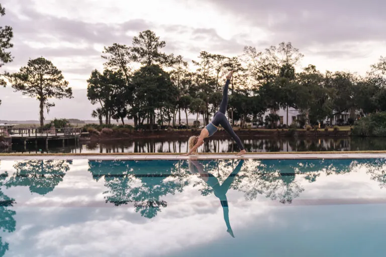Yoga by River House Pool