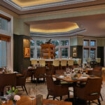 Interior dinner setting at Octagon