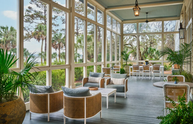 River House porch at Montage Palmetto Bluff