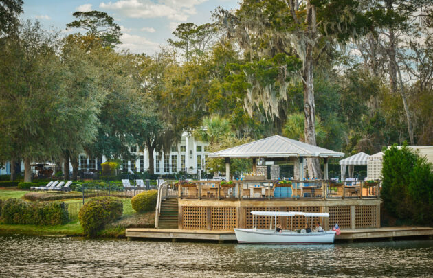 Exterior of Fore & Aft on the water