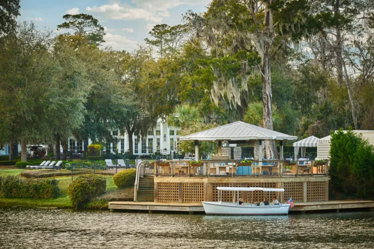 Exterior of Fore & Aft on the water