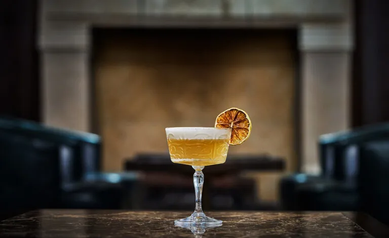 A cocktail at Hush on the Bluff