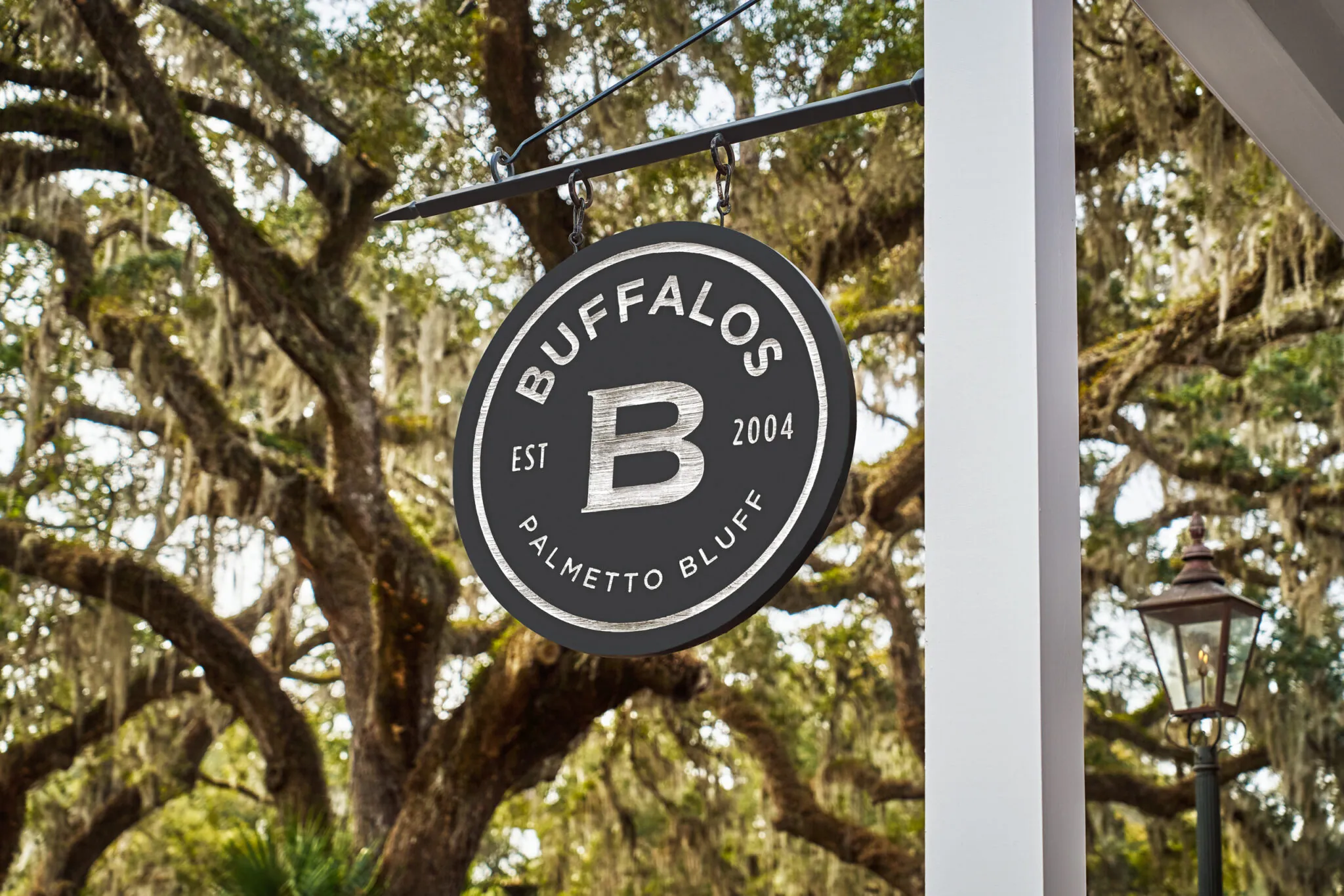 The sign outside of Buffalos at Montage Palmetto Bluff