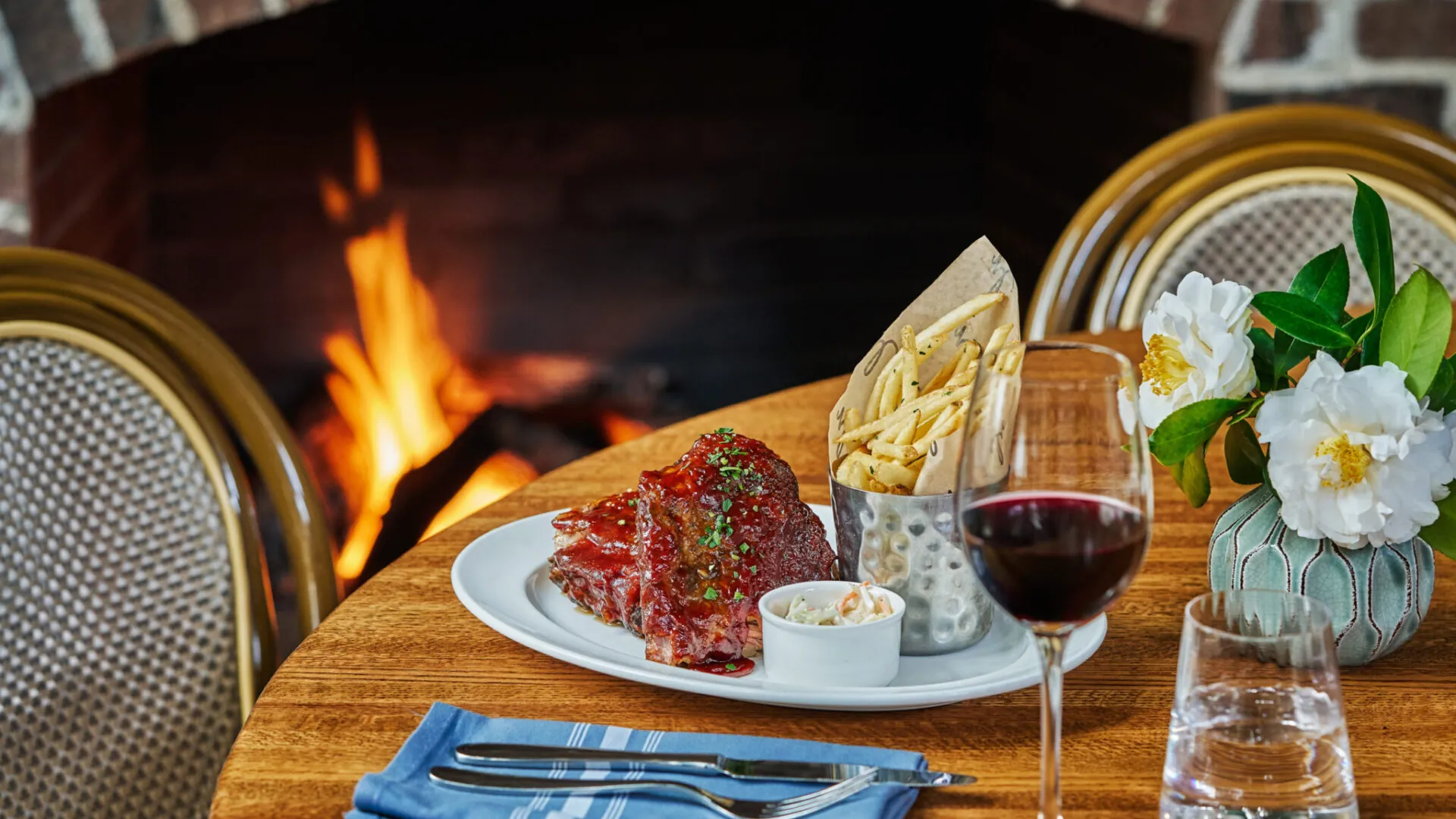 A steak dinner at Buffalos