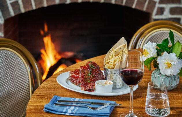 A steak dinner at Buffalos