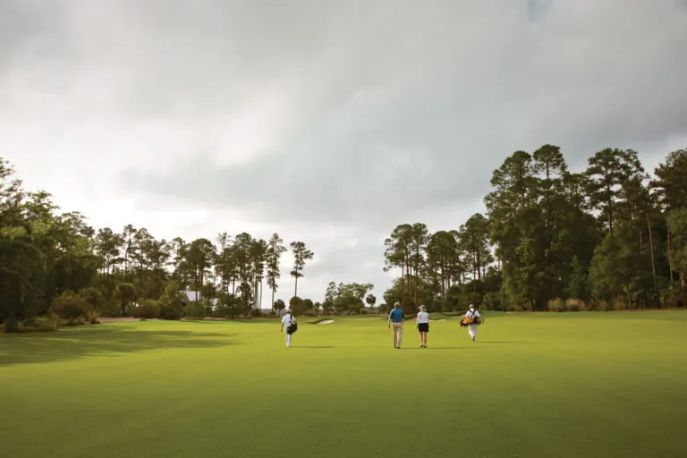people on golf course