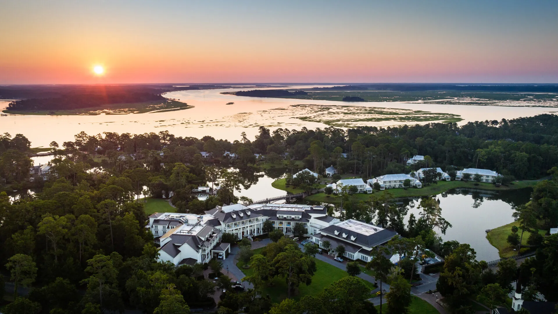 Aerial View at Montage Palmetto Bluff